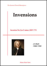 Invention No.2,in C minor, BWV 773 piano sheet music cover
